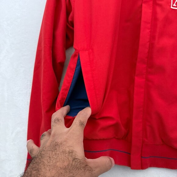 Nike Manchester United Jacket Men S Red Full Zip Windbreaker Line Football Logo - Picture 12 of 14